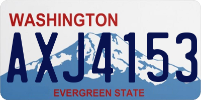 WA license plate AXJ4153