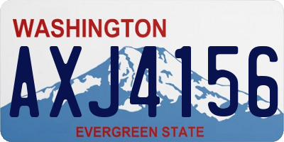 WA license plate AXJ4156