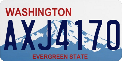 WA license plate AXJ4170
