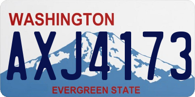 WA license plate AXJ4173