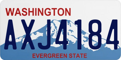 WA license plate AXJ4184