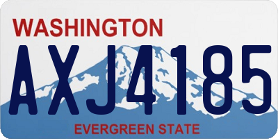 WA license plate AXJ4185