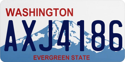 WA license plate AXJ4186