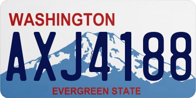 WA license plate AXJ4188