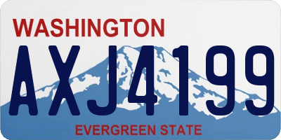 WA license plate AXJ4199