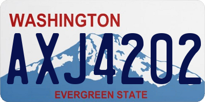 WA license plate AXJ4202