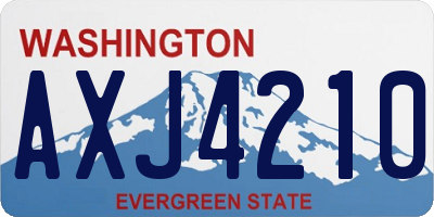 WA license plate AXJ4210