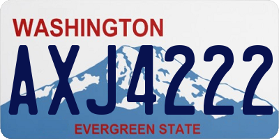 WA license plate AXJ4222