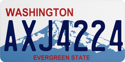 WA license plate AXJ4224
