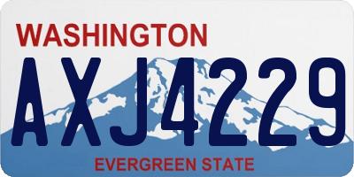 WA license plate AXJ4229
