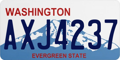 WA license plate AXJ4237