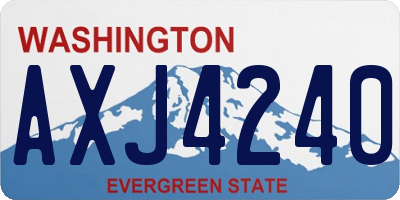 WA license plate AXJ4240