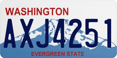 WA license plate AXJ4251