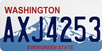 WA license plate AXJ4253