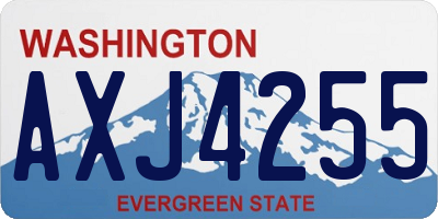 WA license plate AXJ4255