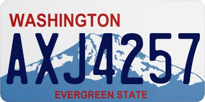 WA license plate AXJ4257