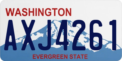 WA license plate AXJ4261