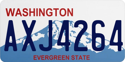 WA license plate AXJ4264