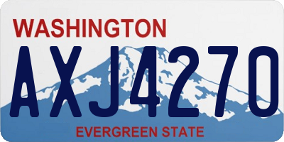 WA license plate AXJ4270