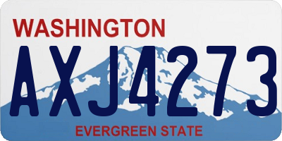 WA license plate AXJ4273