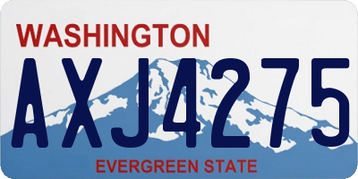 WA license plate AXJ4275