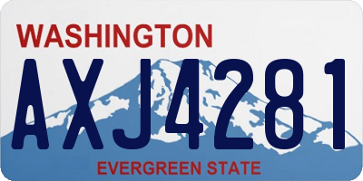WA license plate AXJ4281