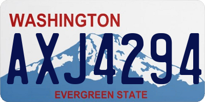WA license plate AXJ4294