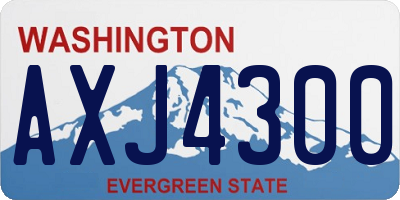 WA license plate AXJ4300