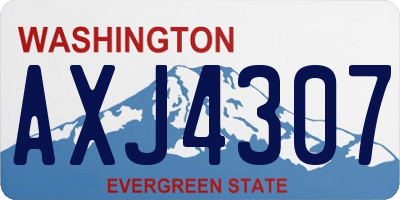 WA license plate AXJ4307