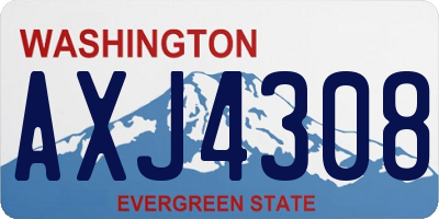 WA license plate AXJ4308
