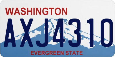 WA license plate AXJ4310