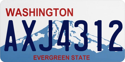 WA license plate AXJ4312