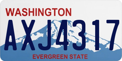 WA license plate AXJ4317