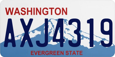WA license plate AXJ4319