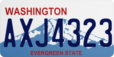 WA license plate AXJ4323