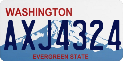 WA license plate AXJ4324