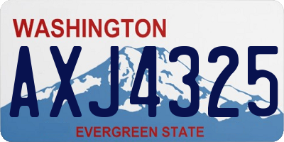 WA license plate AXJ4325