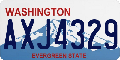 WA license plate AXJ4329