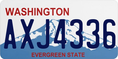WA license plate AXJ4336