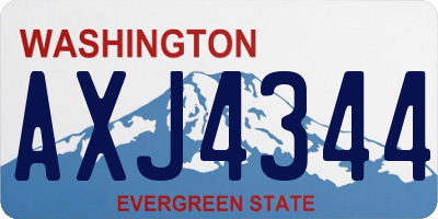 WA license plate AXJ4344