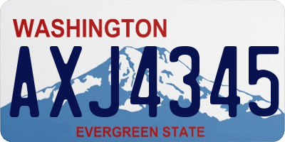WA license plate AXJ4345