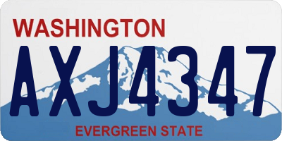 WA license plate AXJ4347