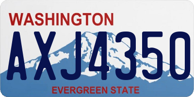 WA license plate AXJ4350