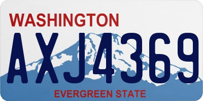 WA license plate AXJ4369