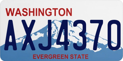 WA license plate AXJ4370
