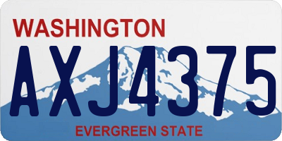 WA license plate AXJ4375