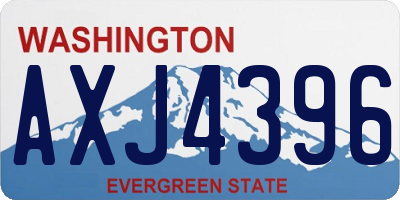 WA license plate AXJ4396