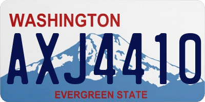 WA license plate AXJ4410