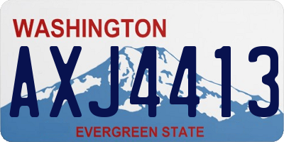 WA license plate AXJ4413
