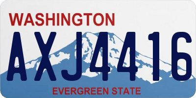 WA license plate AXJ4416